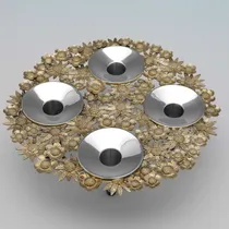 Sterling Silver Centrepiece - Stuart Devlin, hallmarked in 1978 London - Elizabeth II - Thumbnail 2
