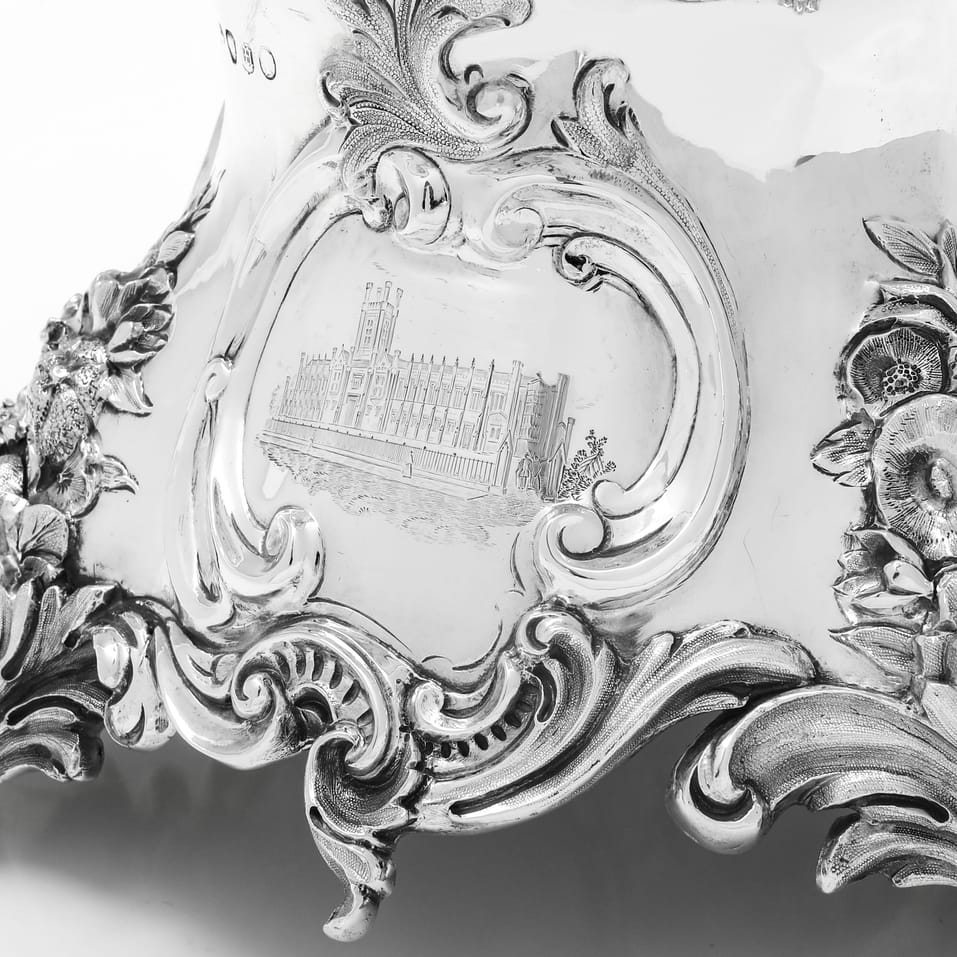 Antique Sterling Silver Centrepiece - John Edward Terry, hallmarked in 1847 London - Victorian - Image 2