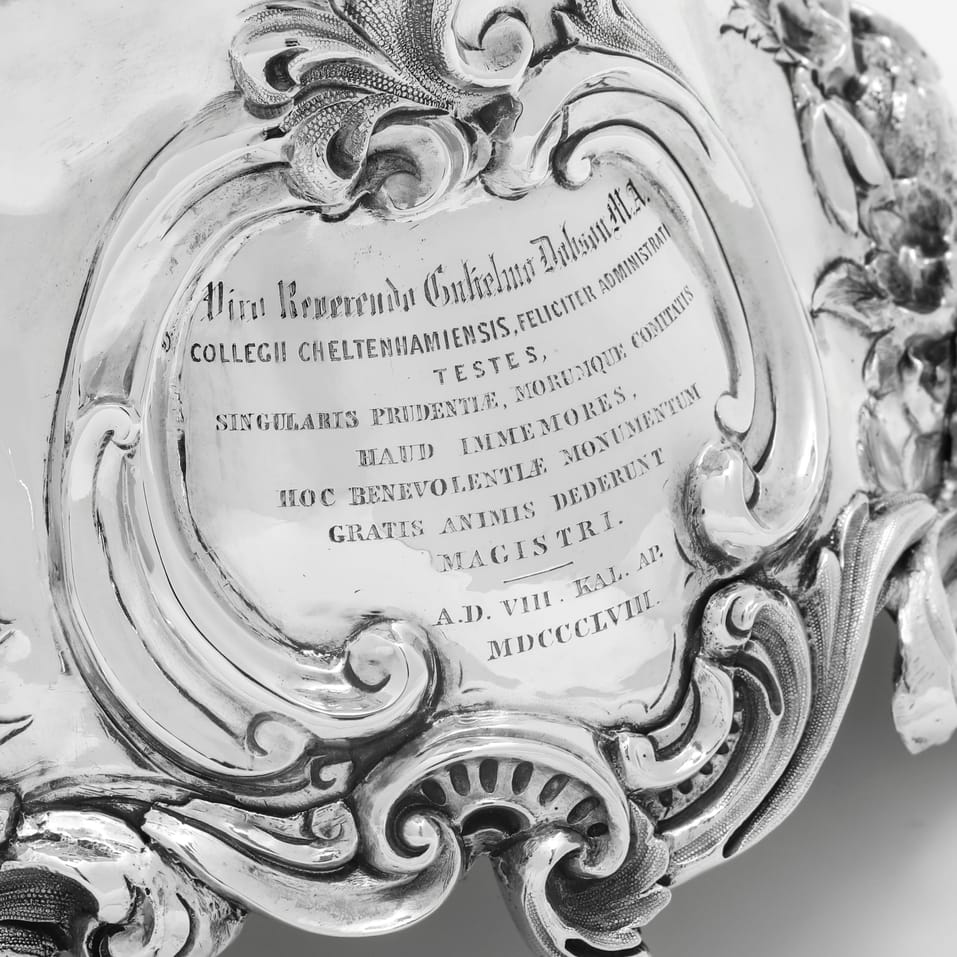 Antique Sterling Silver Centrepiece - John Edward Terry, hallmarked in 1847 London - Victorian - Image 3
