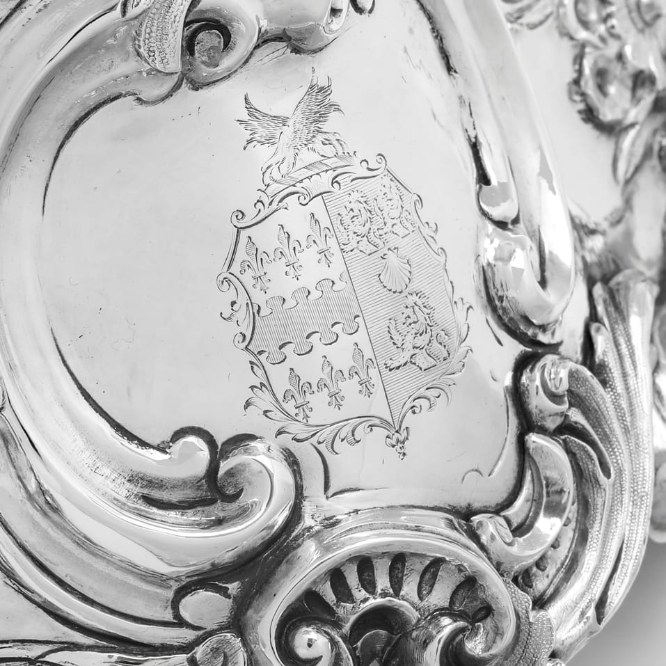 Antique Sterling Silver Centrepiece - John Edward Terry, hallmarked in 1847 London - Victorian - Image 4