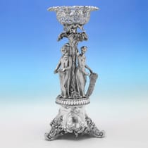 Antique Sterling Silver Centrepiece - John Edward Terry, hallmarked in 1847 London - Victorian - Thumbnail 8