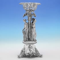 Antique Sterling Silver Centrepiece - John Edward Terry, hallmarked in 1847 London - Victorian - Thumbnail 9