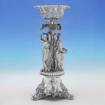 Antique Sterling Silver Centrepiece - John Edward Terry, hallmarked in 1847 London - Victorian - Thumbnail 10
