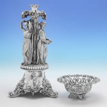 Antique Sterling Silver Centrepiece - John Edward Terry, hallmarked in 1847 London - Victorian - Thumbnail 11