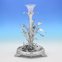Antique Sterling Silver Centrepiece - George Richards & Elkington & Co., hallmarked in 1850 London - Victorian - Thumbnail 2