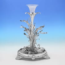 Antique Sterling Silver Centrepiece - George Richards & Elkington & Co., hallmarked in 1850 London - Victorian - Thumbnail 3