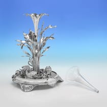 Antique Sterling Silver Centrepiece - George Richards & Elkington & Co., hallmarked in 1850 London - Victorian - Thumbnail 4