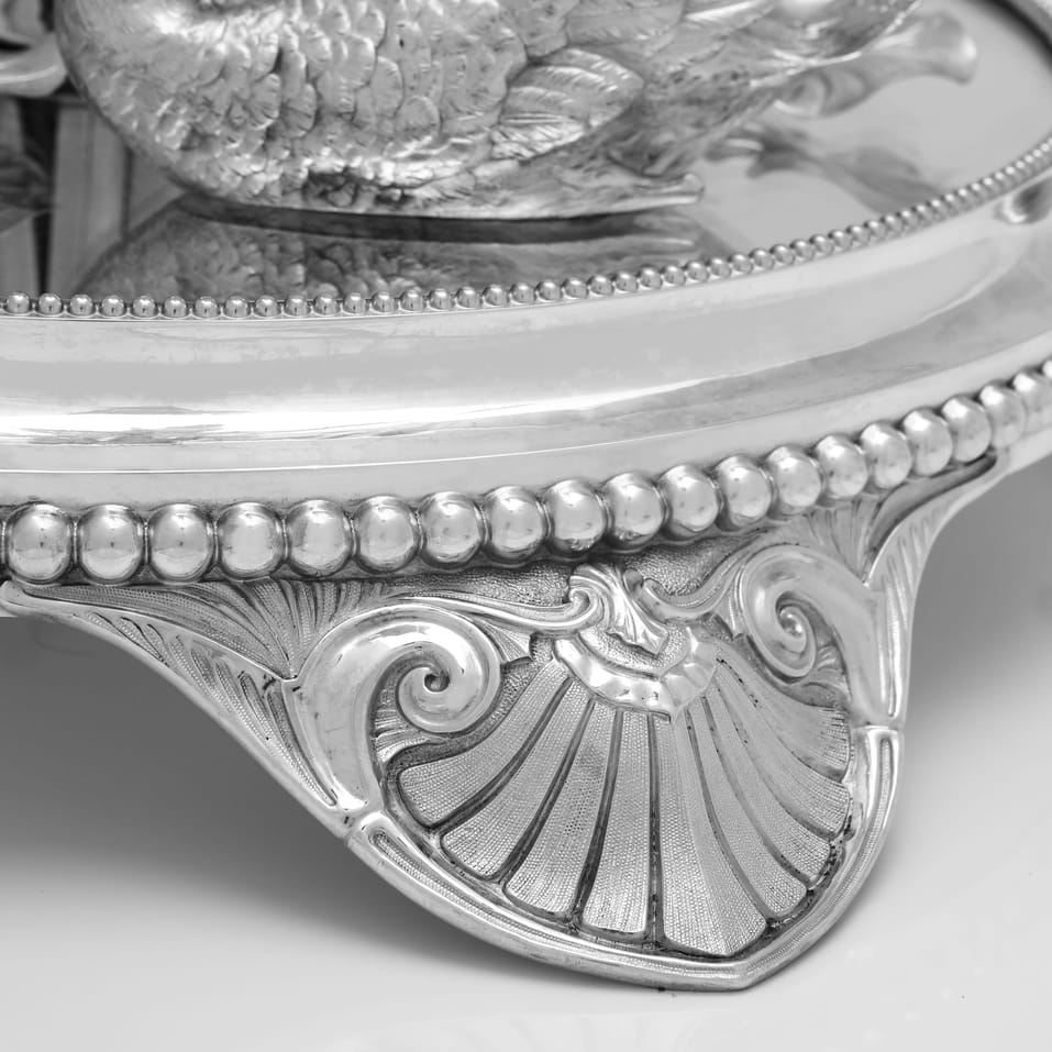 Antique Sterling Silver Centrepiece - George Richards & Elkington & Co., hallmarked in 1850 London - Victorian - Image 14