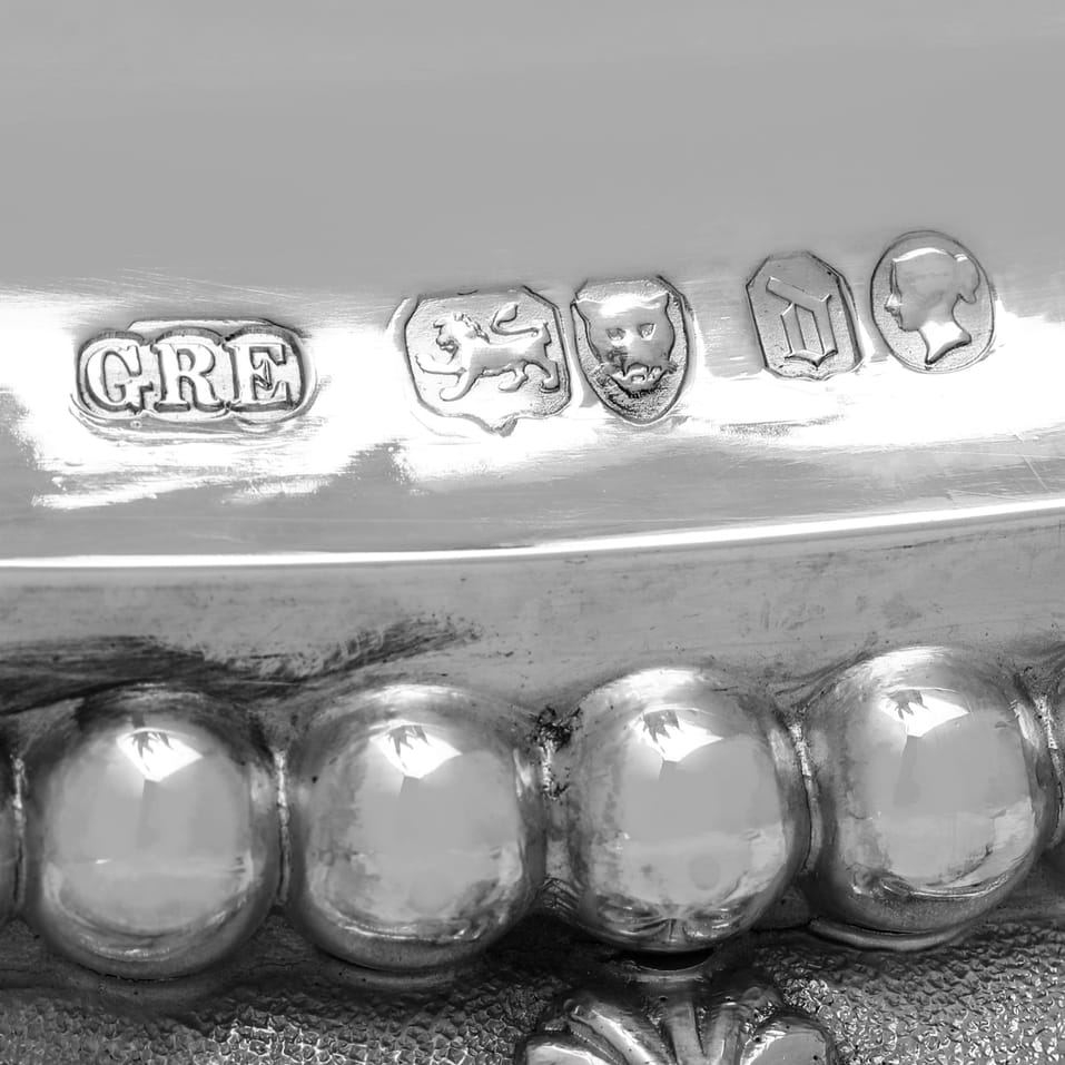 Antique Sterling Silver Centrepiece - George Richards & Elkington & Co., hallmarked in 1850 London - Victorian - Image 16