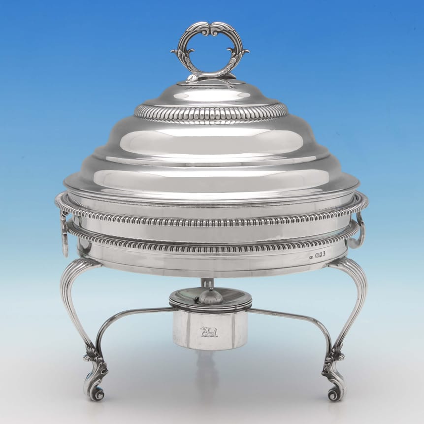 Antique Sterling Silver Chafing Dish - William Stroud Hallmarked In 1813 London - Georgian - Image 1