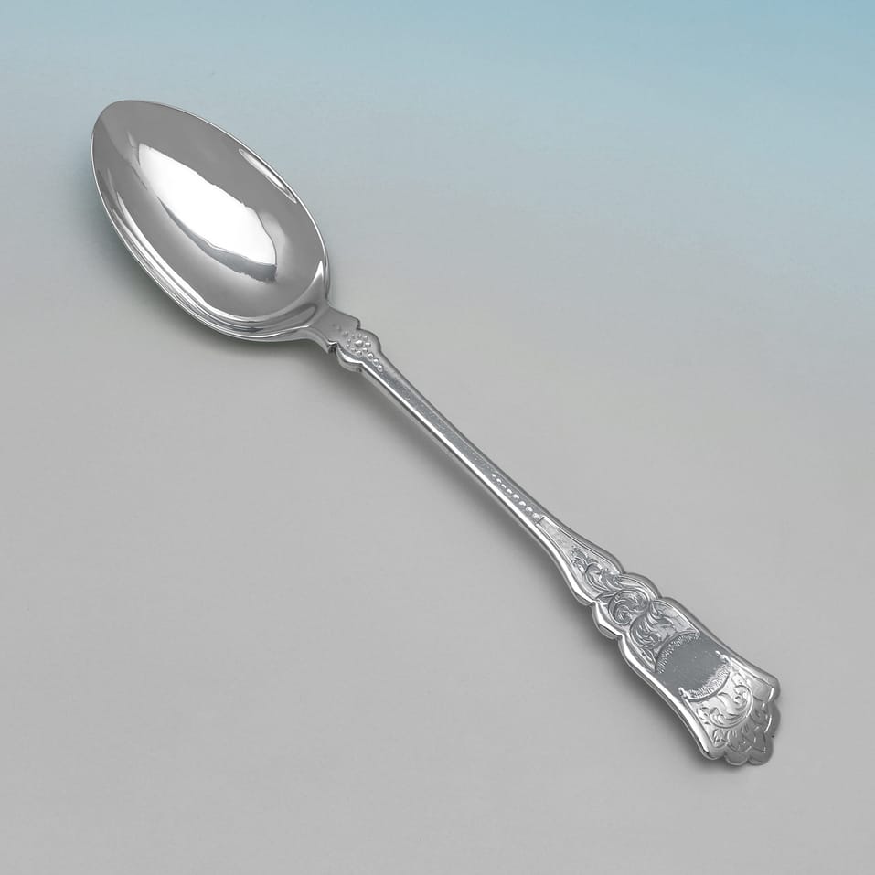 Antique Sterling Silver & Mother of Pearl Child's Set - John Sanderson, hallmarked in 1903 Sheffield - Edwardian - Image 3