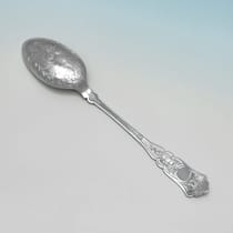 Antique Sterling Silver & Mother of Pearl Child's Set - John Sanderson, hallmarked in 1903 Sheffield - Edwardian - Thumbnail 4