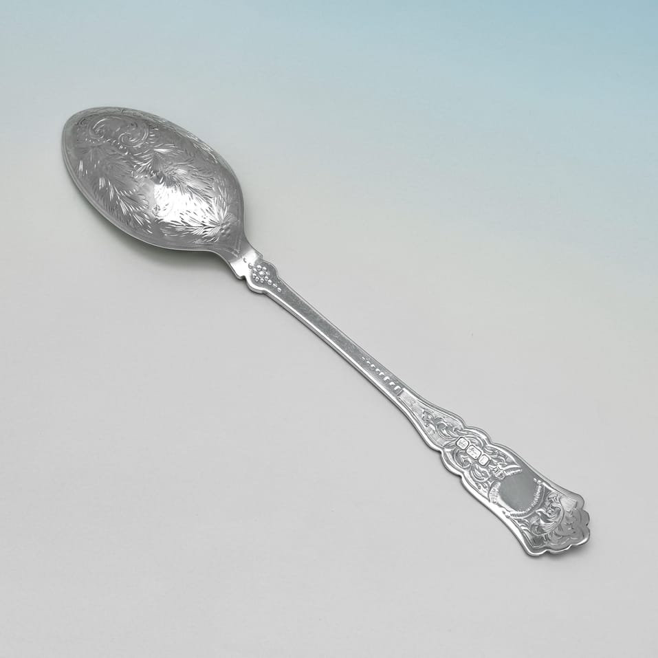 Antique Sterling Silver & Mother of Pearl Child's Set - John Sanderson, hallmarked in 1903 Sheffield - Edwardian - Image 4