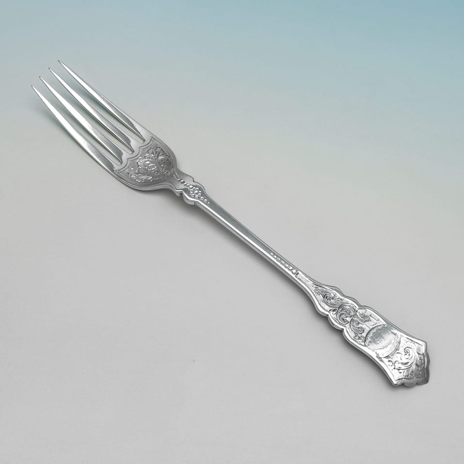 Antique Sterling Silver & Mother of Pearl Child's Set - John Sanderson, hallmarked in 1903 Sheffield - Edwardian - Image 7