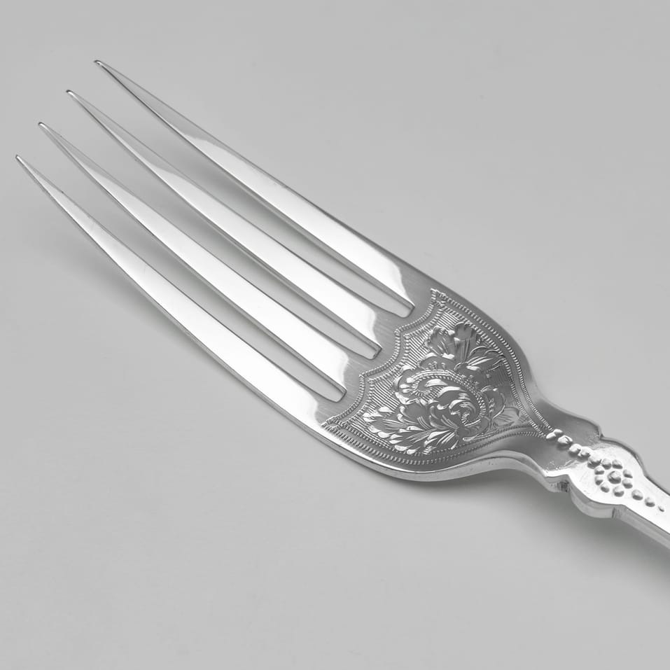 Antique Sterling Silver & Mother of Pearl Child's Set - John Sanderson, hallmarked in 1903 Sheffield - Edwardian - Image 8