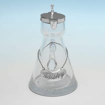 Antique Sterling Silver & Glass Chota Peg - Alexander Clark & Co. Ltd., hallmarked in 1921 Birmingham - George V - Thumbnail 2