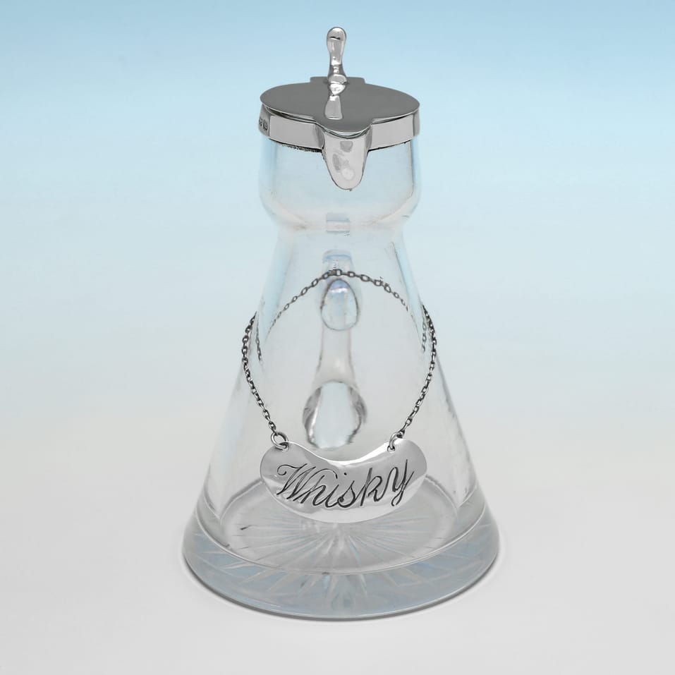 Antique Sterling Silver & Glass Chota Peg - Alexander Clark & Co. Ltd., hallmarked in 1921 Birmingham - George V - Image 2
