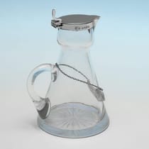 Antique Sterling Silver & Glass Chota Peg - Alexander Clark & Co. Ltd., hallmarked in 1921 Birmingham - George V - Thumbnail 3
