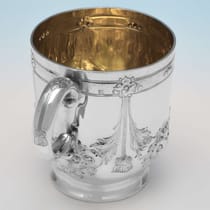 Antique Sterling Silver Christening Mug - Henry John Lias & Son, hallmarked in 1867 London - Victorian - Thumbnail 4