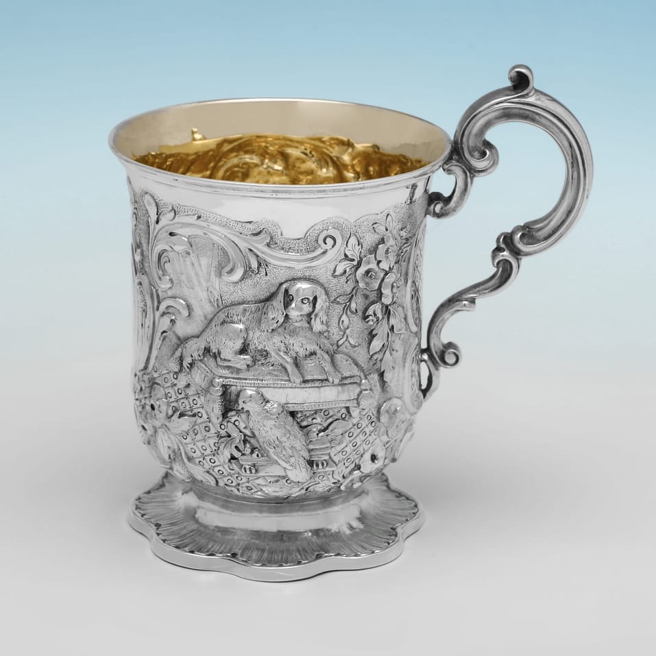 Antique Sterling Silver Christening Mug - James Charles Jay, hallmarked in 1847 Edinburgh - Victorian