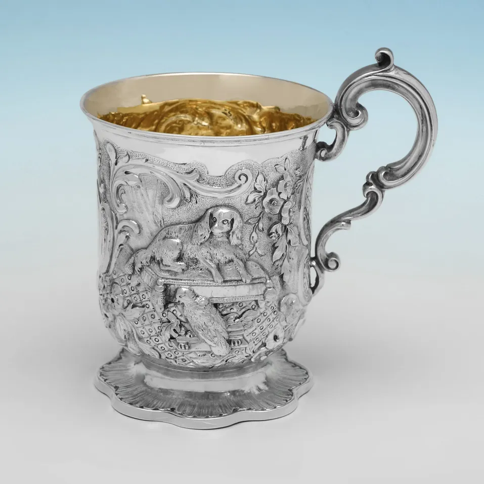 Antique Sterling Silver Christening Mug - James Charles Jay, hallmarked in 1847 Edinburgh - Victorian