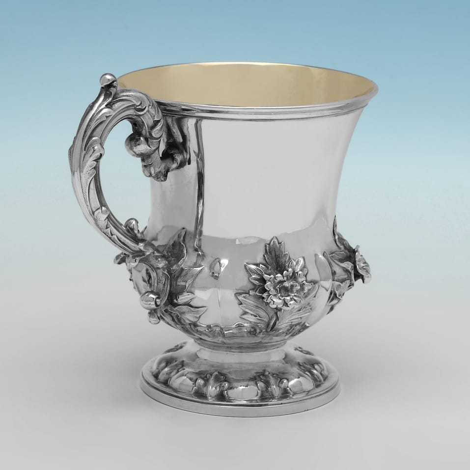 Antique Sterling Silver Christening Mug - Barnard Brothers, hallmarked in 1842 London - Victorian - Image 3