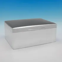 Antique Sterling Silver Large Cigar Box - Mappin & Webb, hallmarked in 1903 London - Edwardian - Thumbnail 1