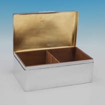 Antique Sterling Silver Cigar Box - hallmarked in 1899 London - Victorian - Thumbnail 2