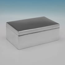 Antique Sterling Silver Cigar Box - hallmarked in 1899 London - Victorian - Thumbnail 3