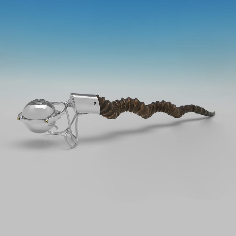 Sterling Silver Gimbal Lighter - Asprey & Co. Ltd., hallmarked in 1928 London - George V - Image 2