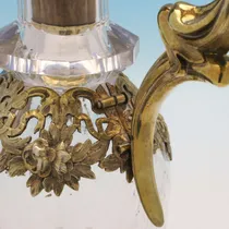 Antique Sterling Silver & Glass Ships Claret Jug - Charles & George Fox, hallmarked in 1854 London - Victorian - Thumbnail 6