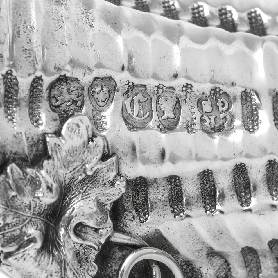 Antique Sterling Silver & Glass Claret Jug - Rawlings & Sumner, hallmarked in 1838 London - Victorian - Image 8