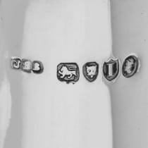 Antique Sterling Silver & Glass Pair of Claret Jugs - John Septimus Beresford, hallmarked in 1884 London - Victorian - Thumbnail 9