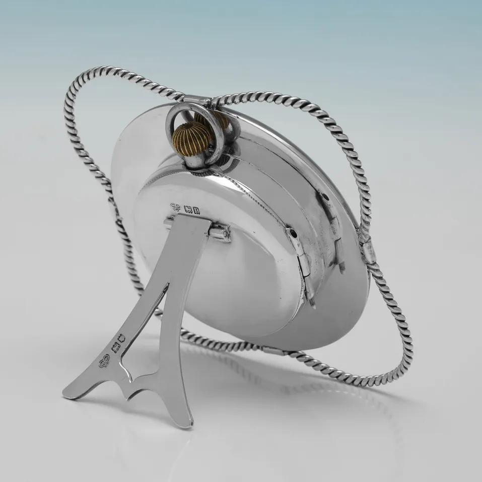 Antique Sterling Silver Pocket Watch Stand - Goldsmiths & Silversmiths Co., hallmarked in 1910 London - George V - Image 2
