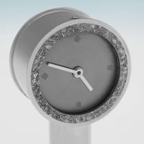Sterling Silver Clock - Simon Benney, hallmarked in 2006 London - Elizabeth II - Thumbnail 3