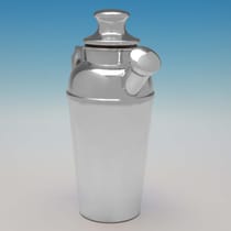 Sterling Silver Cocktail Shaker - Barker Brothers Ltd., hallmarked in 1932 Birmingham - George V - Thumbnail 2