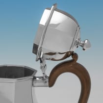 Antique Sterling Silver Octagonal Coffee Pot - Hancocks & Co., hallmarked in 1910 London - George V - Thumbnail 4
