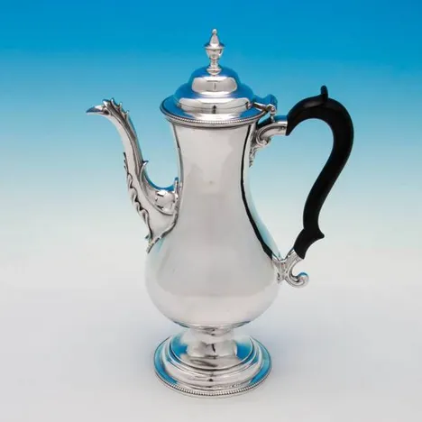 Antique Sterling Silver Coffee Pot - Hester Bateman, hallmarked in 1781 London - George III