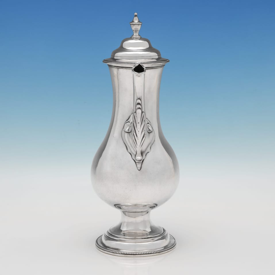 Antique Sterling Silver Coffee Pot - Hester Bateman, hallmarked in 1781 London - George III - Image 2