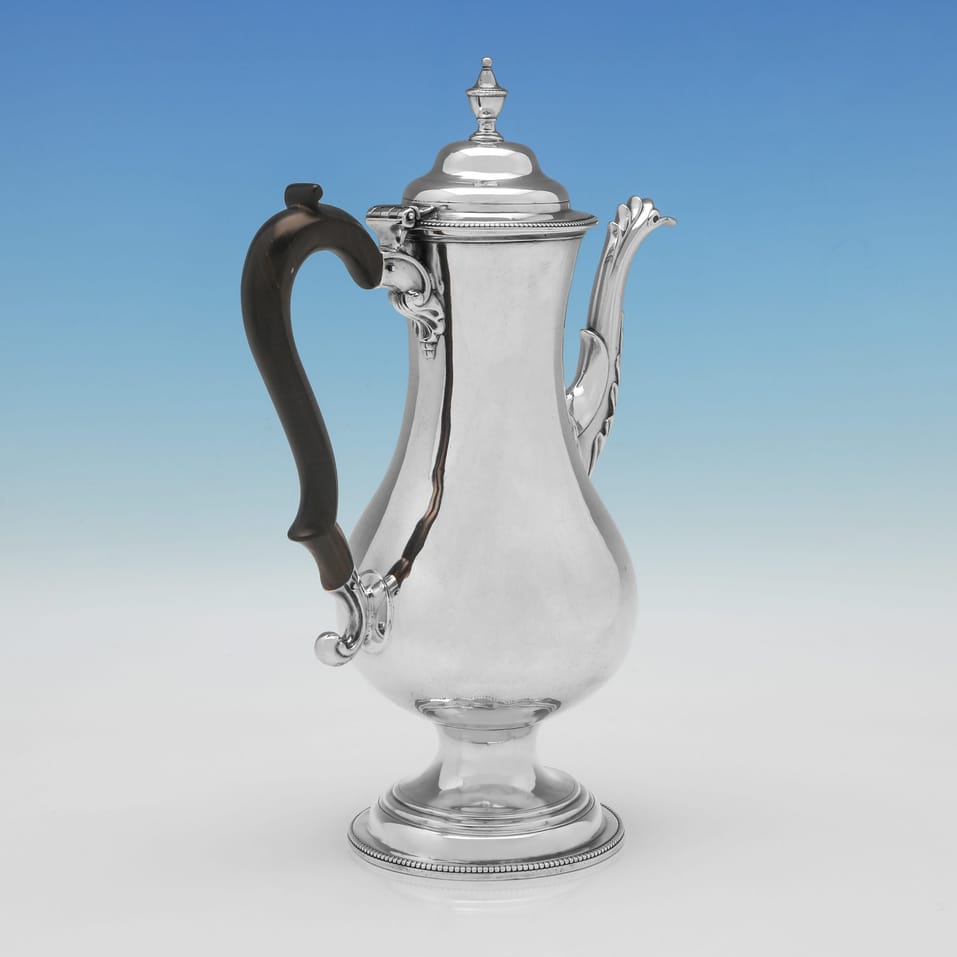 Antique Sterling Silver Coffee Pot - Hester Bateman, hallmarked in 1781 London - George III - Image 3