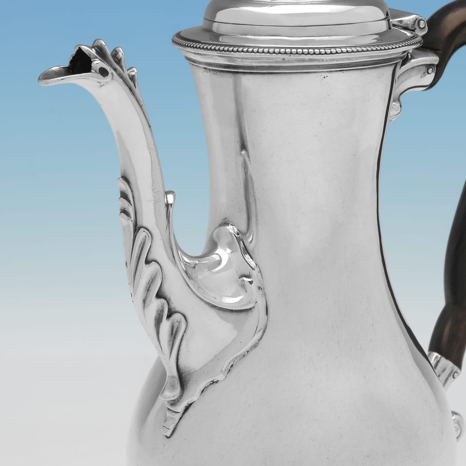 Antique Sterling Silver Coffee Pot - Hester Bateman, hallmarked in 1781 London - George III - Image 4