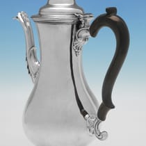 Antique Sterling Silver Coffee Pot - Hester Bateman, hallmarked in 1781 London - George III - Thumbnail 5