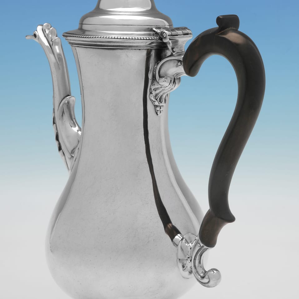 Antique Sterling Silver Coffee Pot - Hester Bateman, hallmarked in 1781 London - George III - Image 5