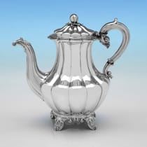 Antique Sterling Silver Coffee Pot - Barnard Brothers, hallmarked in 1834 London - William IV - Thumbnail 1