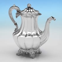 Antique Sterling Silver Coffee Pot - Barnard Brothers, hallmarked in 1834 London - William IV - Thumbnail 2
