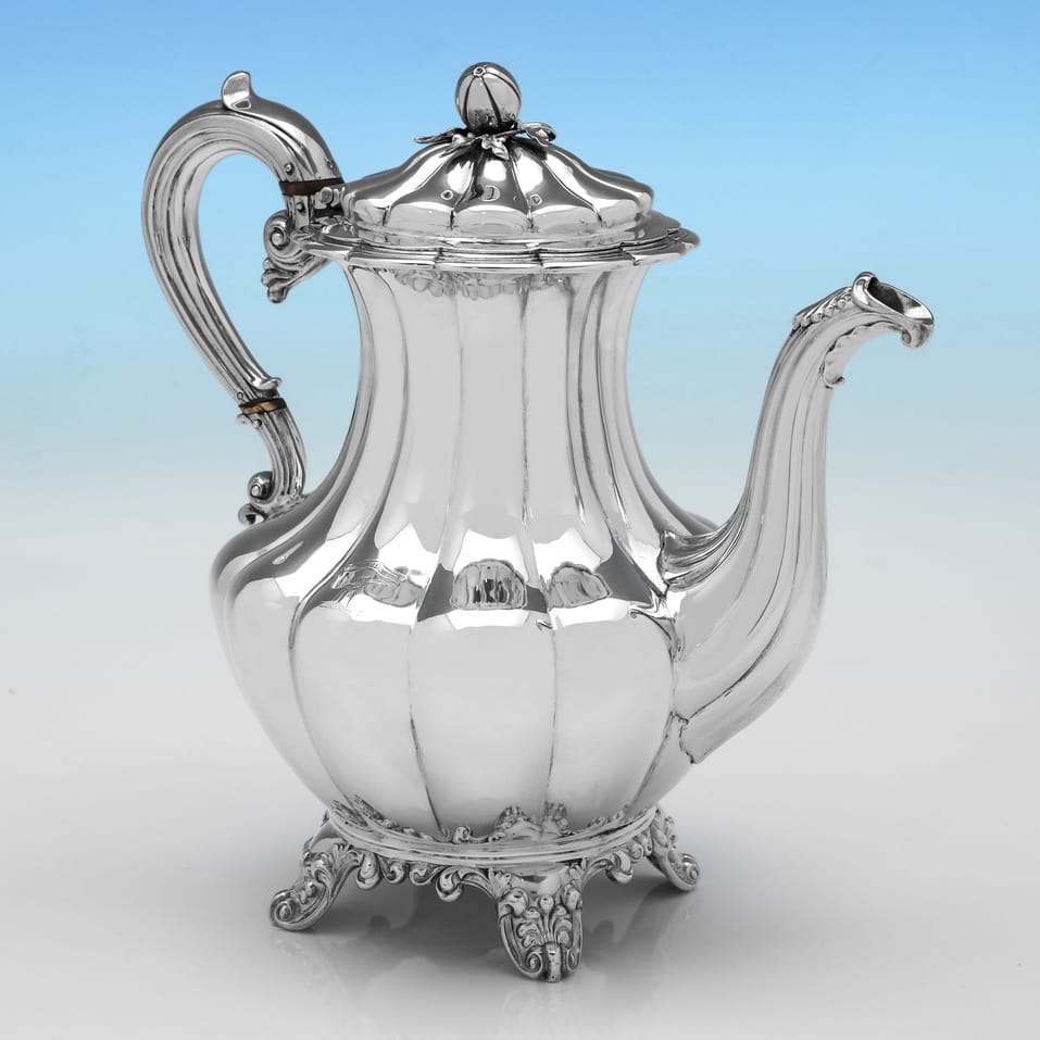 Antique Sterling Silver Coffee Pot - Barnard Brothers, hallmarked in 1834 London - William IV - Image 2