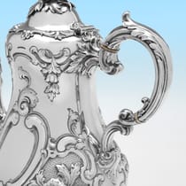 Antique Sterling Silver Coffee Pot - Barnard Brothers, hallmarked in 1856 London - Victorian - Thumbnail 5