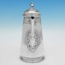 Antique Sterling Silver Coffee Pot - Gabriel Sleath, hallmarked in 1741 London - George II - Thumbnail 4