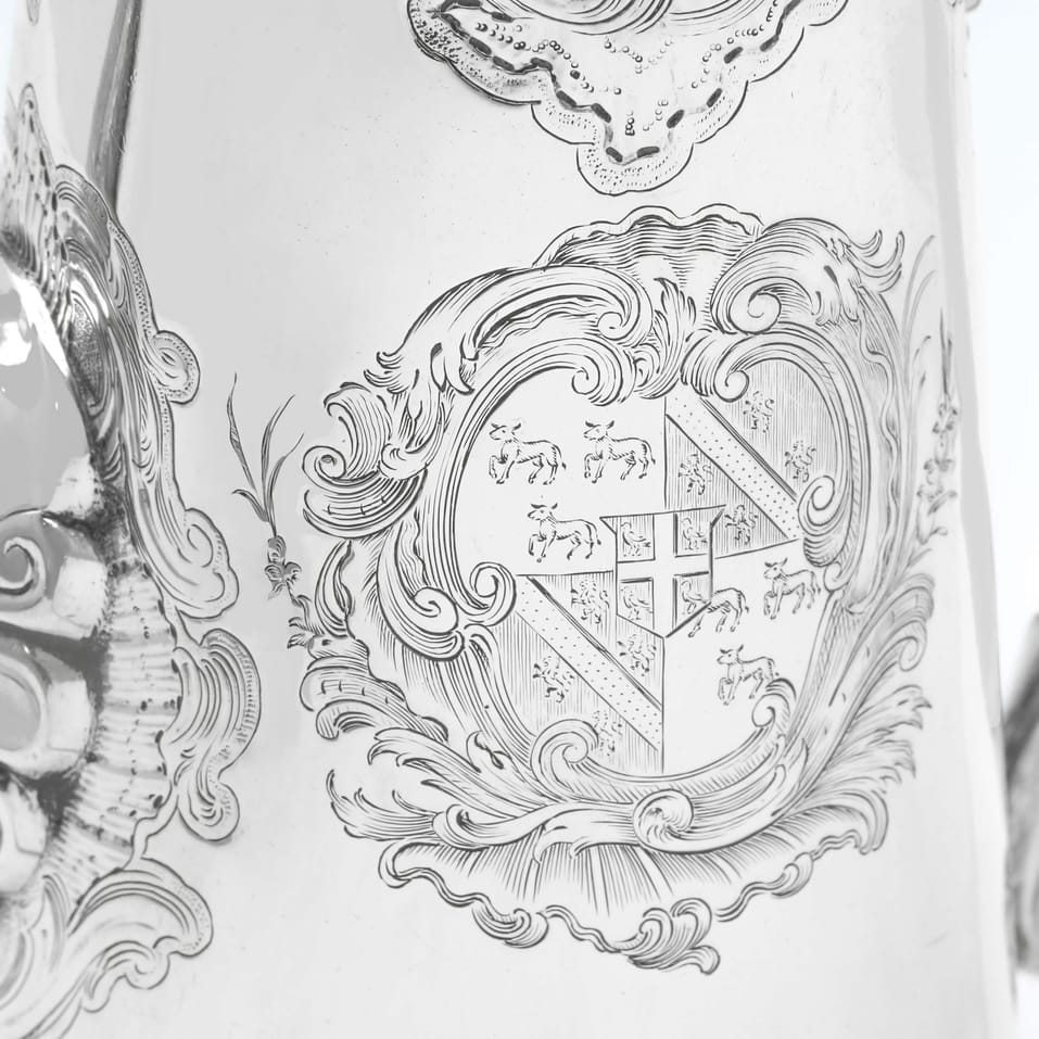 Antique Sterling Silver Coffee Pot - Gabriel Sleath, hallmarked in 1741 London - George II - Image 7