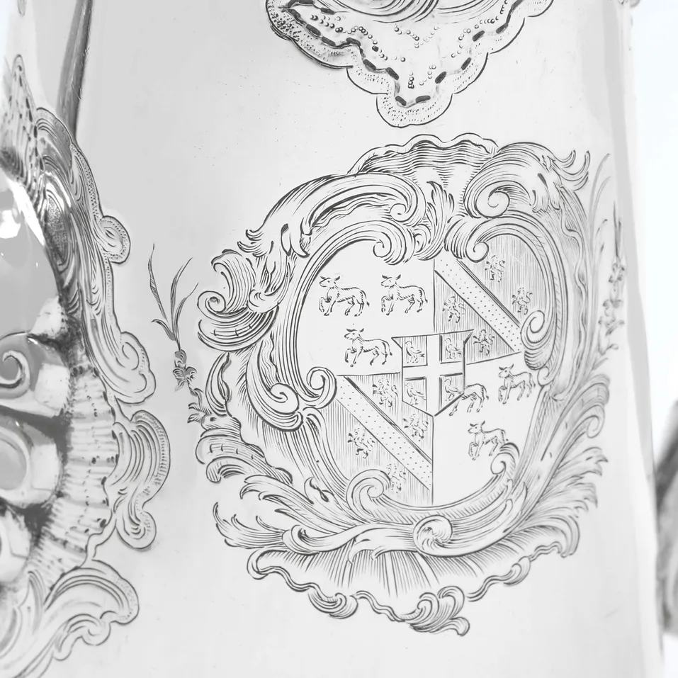 Antique Sterling Silver Coffee Pot - Gabriel Sleath, hallmarked in 1741 London - George II - Image 7